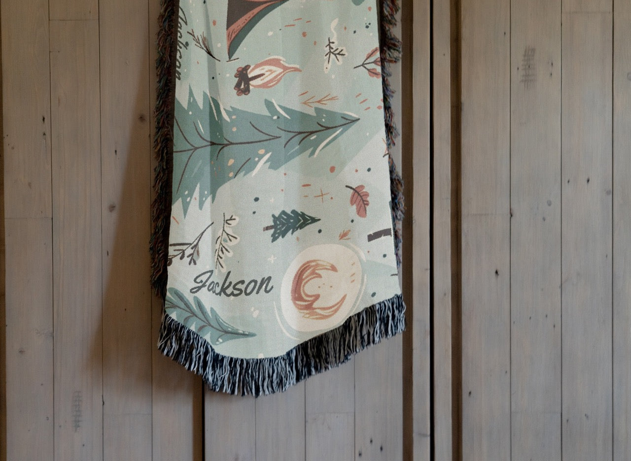 Personalized Campground Camping Blanket
