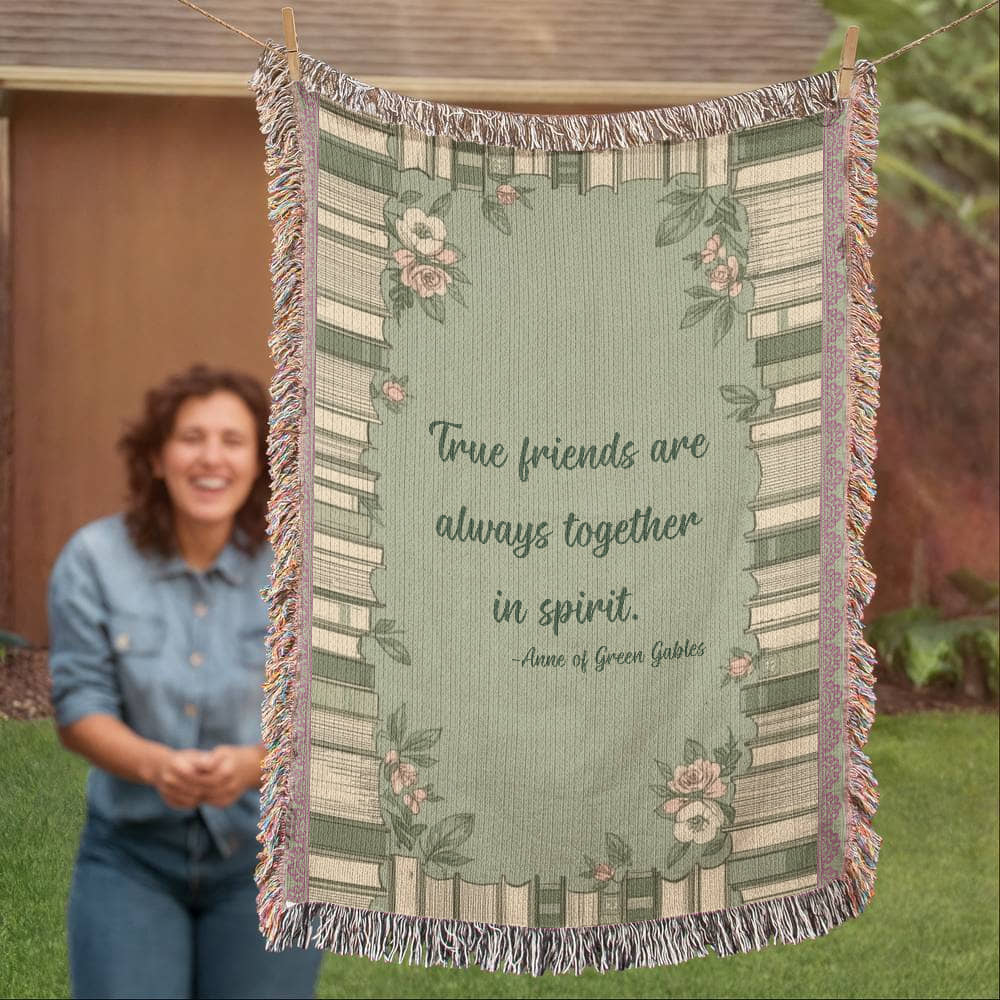 Green Personalized Bookend Border Blanket,