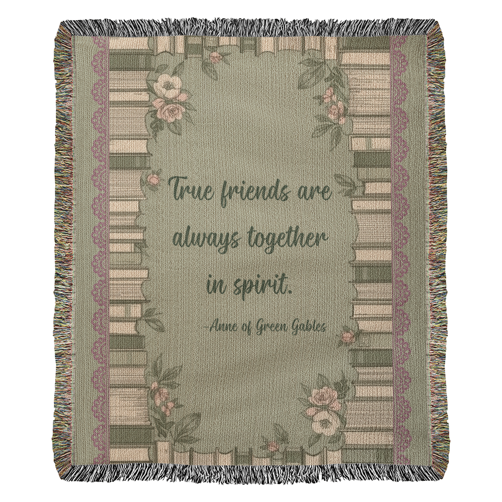 Green Personalized Bookend Border Blanket,