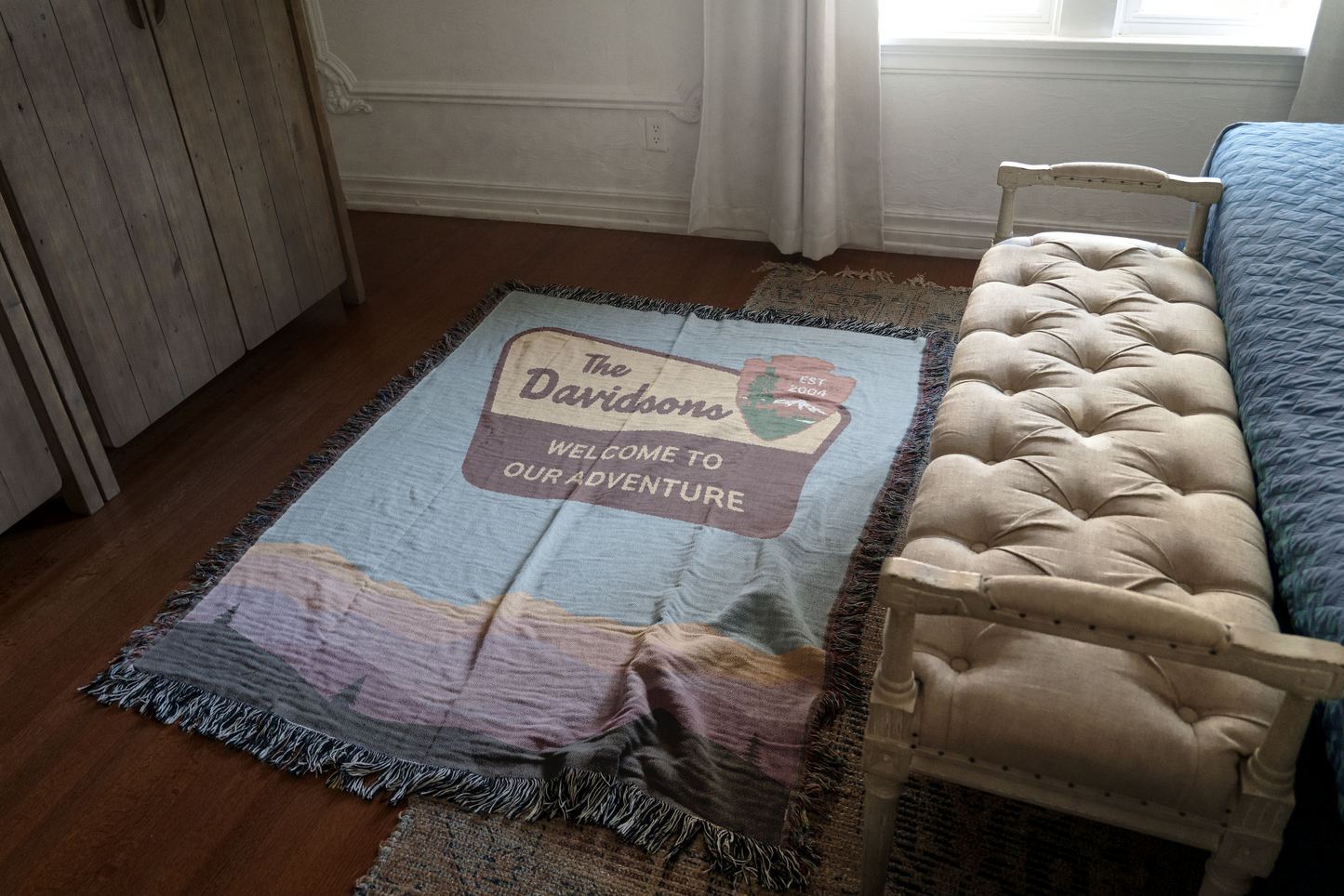 National Park Sign Personalized Adventure Blanket