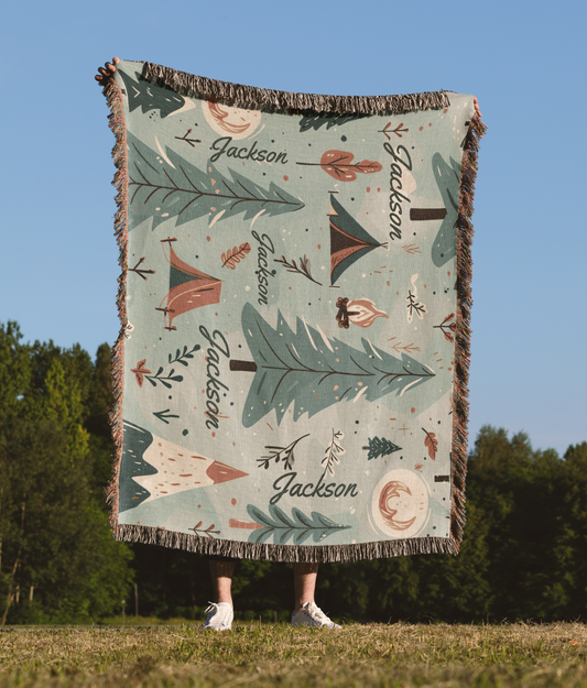 Personalized Campground Camping Blanket