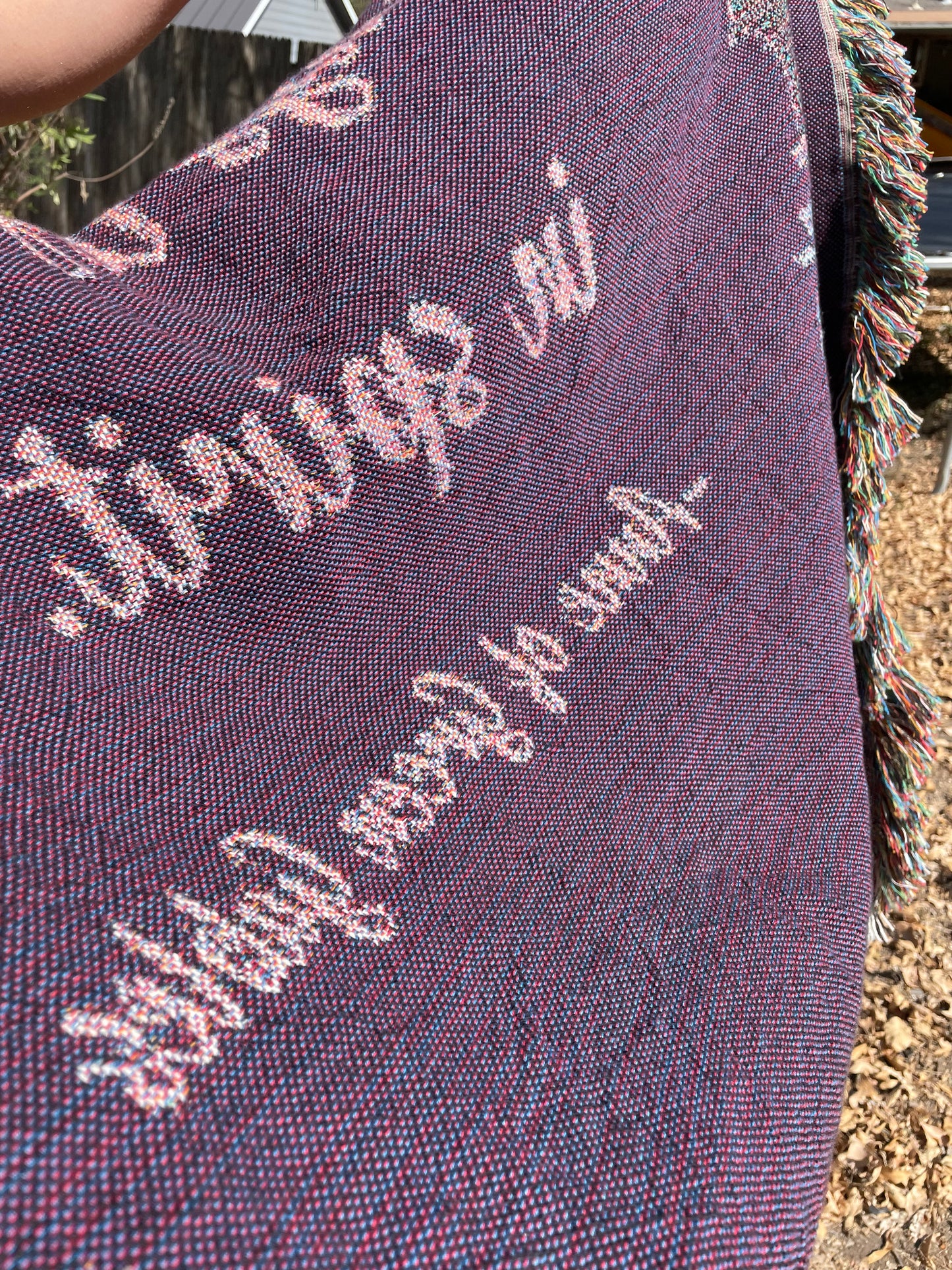 Sage Green Books and Flowers Personalized Blanket