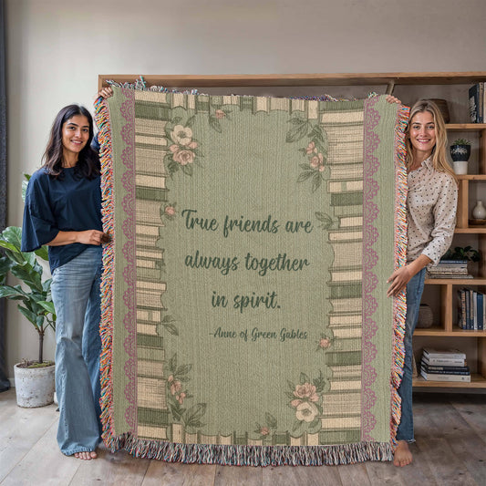 Green Personalized Bookend Border Blanket,