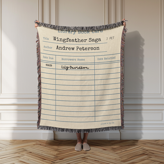 Library Card Personalized Blanket
